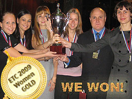 World Chess Champion and Chess Queen Alexandra Kosteniuk won the European Team Championship