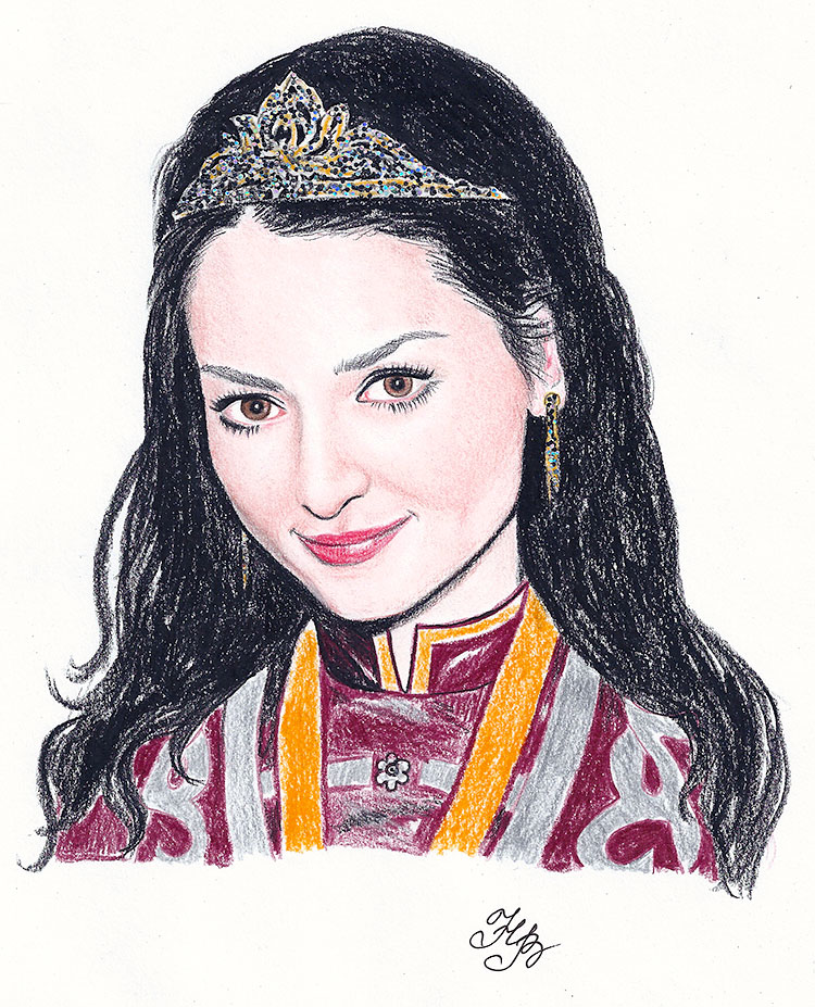 Chess Queen Alexandra Kosteniuk painted by Natalia Vasilyeva Navasy